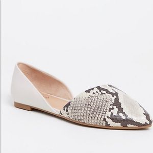 Torrid snakeskin print D’Orsay flats